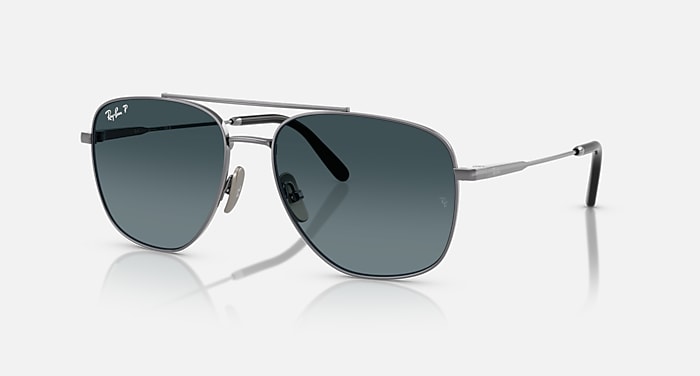 Lentes Ray Ban Titanio Gafas De Sol WILLIAM TITANIUM En Gunmetal Y