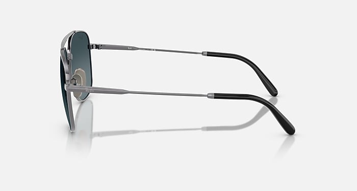 Ray-Ban Sunglasses Unisex William Titanium - Gunmetal Frame Blue Lenses 59-17 Polarized