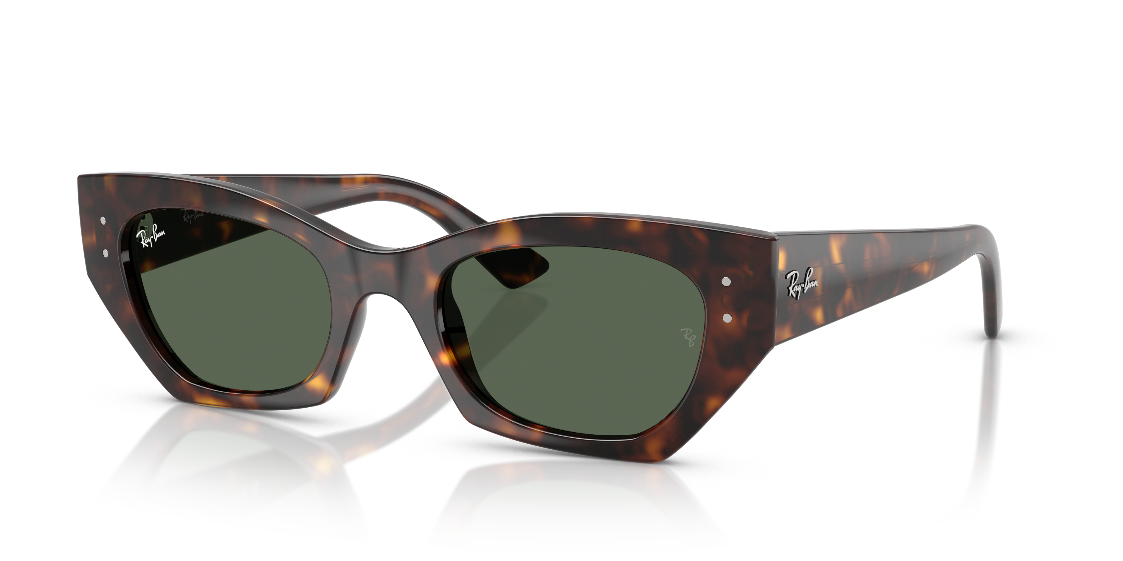 ZENA BIO-BASED Polished Havana Frame Dark Green Lenses 52-22