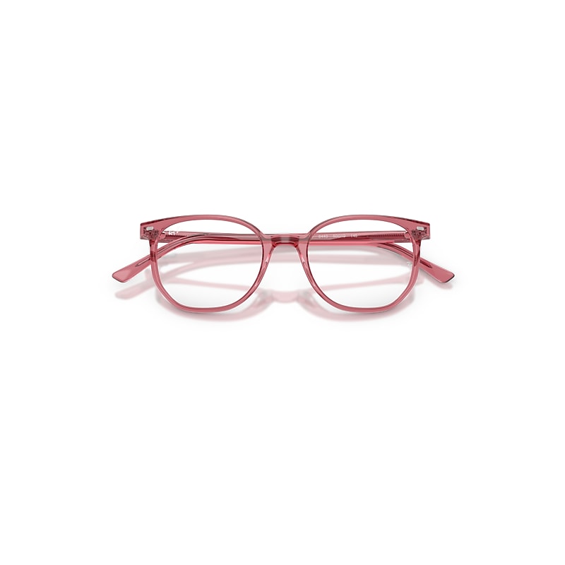 Ray Ban Elliot Optics Eyeglasses Pink Frame Clear Lenses Polarized 50-19 In Pink