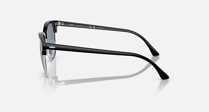 Ray-Ban Sunglasses Unisex Clubmaster Classic - Black Frame Blue Lenses 51-21 Polarized