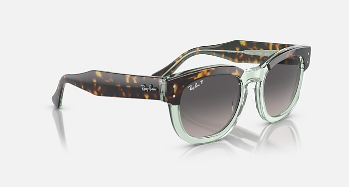MEGA HAWKEYE Sunglasses in Havana On Transparent Green and Grey 
