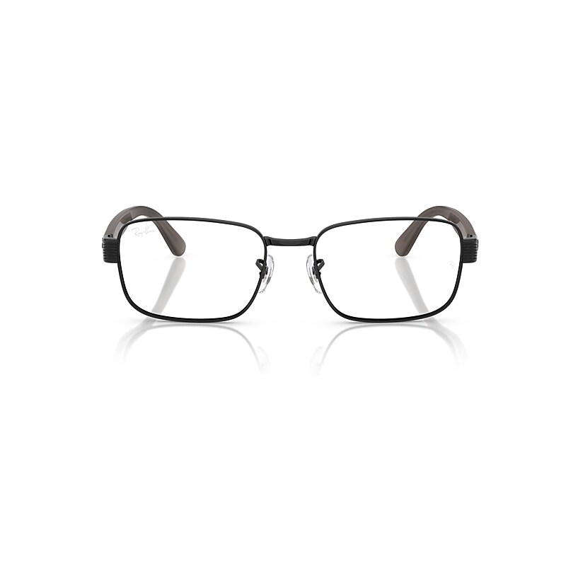 Ray Ban Rb6529 Optics Eyeglasses Havana Grey Frame Clear Lenses Polarized 56-18 In Havana Grey