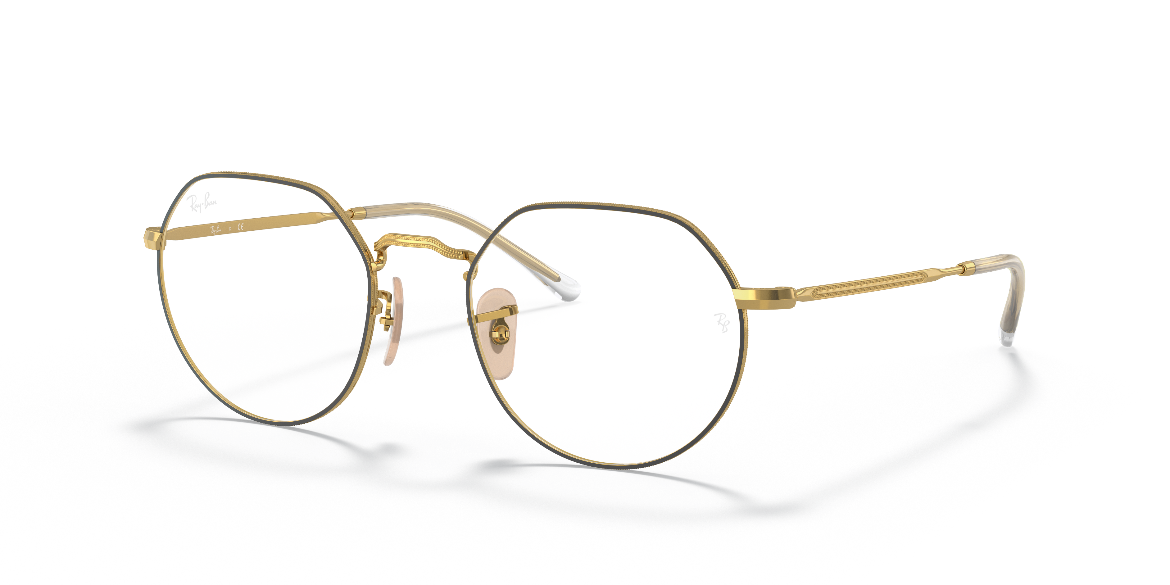 JACK OPTICS Matte Matte Black On Arista Frame Clear Lenses 49-20