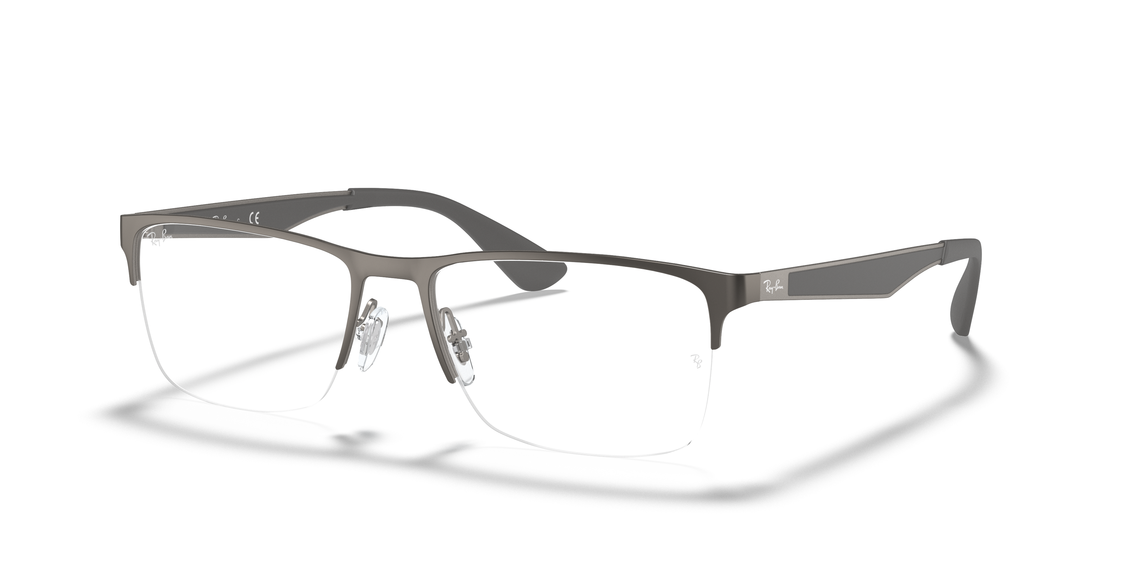 RB6335 OPTICS Matte Gunmetal Frame Clear Lenses 56-17