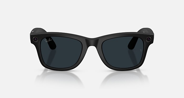 RAY-BAN | META WAYFARER Sunglasses in Black and Clear/Grey