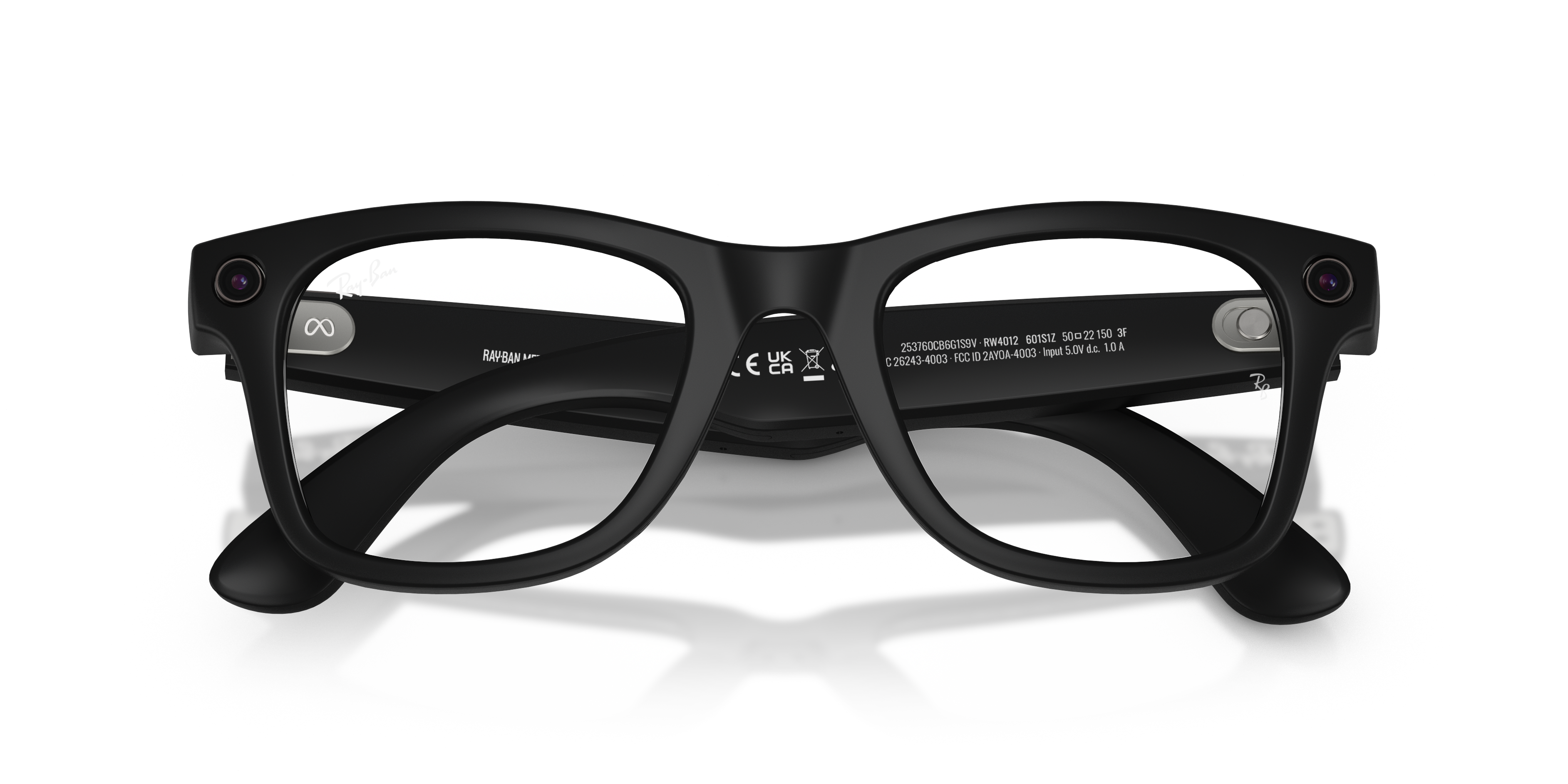 RAY-BAN | META WAYFARER Sunglasses in Black and Clear/Grey RAY-BAN | META WAYFARER Sunglasses in Black and Clear/Grey