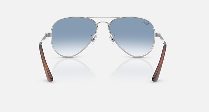 Ray-Ban Sunglasses Unisex Aviator Max - Silver Frame Blue Lenses 58-16