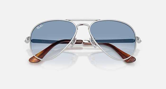 Ray-Ban Sunglasses Unisex Aviator Max - Silver Frame Blue Lenses 58-16