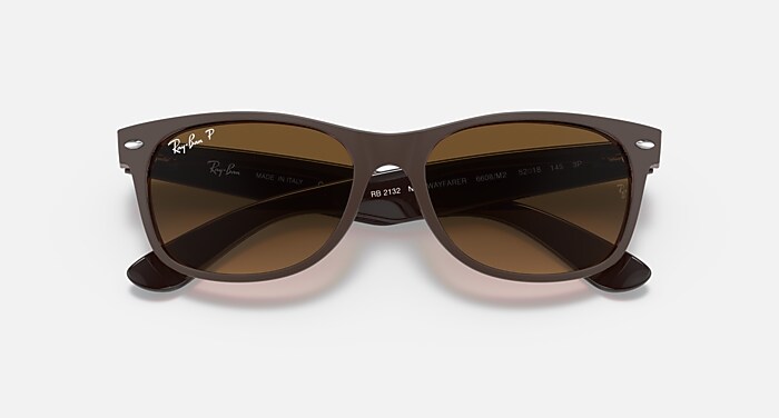 Ray-Ban Sunglasses New Wayfarer Classic Brown On Transparent Brown Frame Brown Lenses