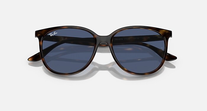 Ray-Ban Sunglasses Woman Rb4378 - Havana Frame Blue Lenses 54-16