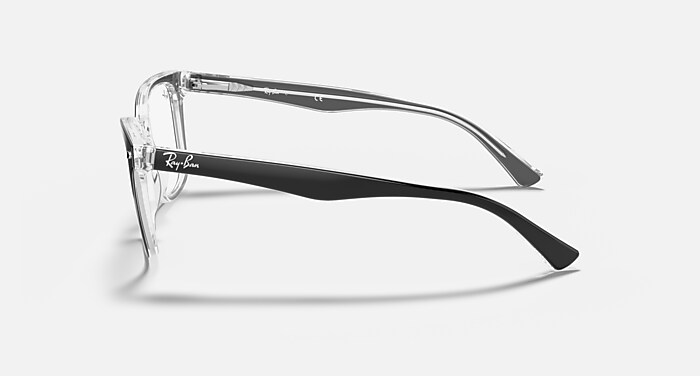 Ray-Ban Eyeglasses Woman Rb5285 Optics Prescription - Blue Frame Clear Lenses 53-19 Polarized