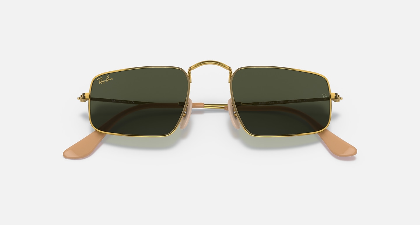 Ray-Ban Sunglasses Julie Gold Frame Green Lenses