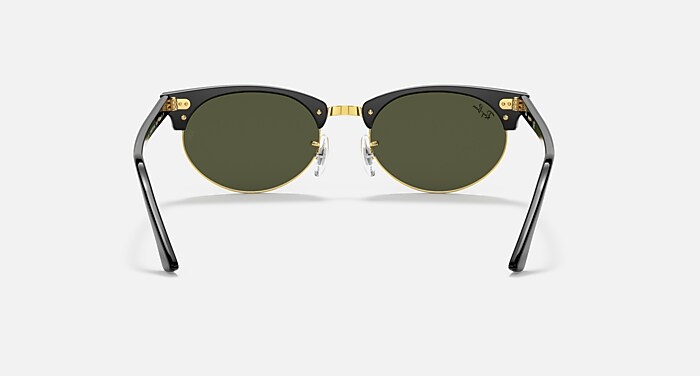 CLUBMASTER OVAL LEGEND GOLD Sunglasses in Black and G-15