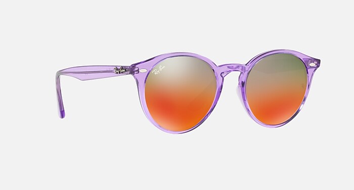 レイバン RB2180 622977E ピンク パープル 限定カラー ボストン RB2180 Sunglasses in Violet and Orange Gradient Mirror - RB2180F