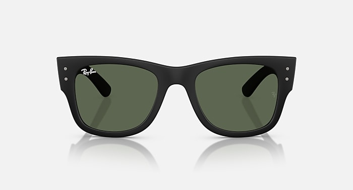 Ray-Ban Sunglasses Unisex Mega Wayfarer Liteforce - Sand Black Frame Green Lenses 50-21