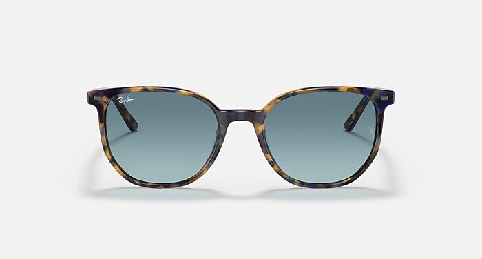 Ray-Ban Sunglasses Unisex Elliot - Tortoise Frame Blue Lenses 52-19
