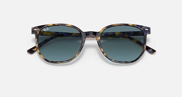 Ray-Ban Sunglasses Unisex Elliot - Tortoise Frame Blue Lenses 52-19