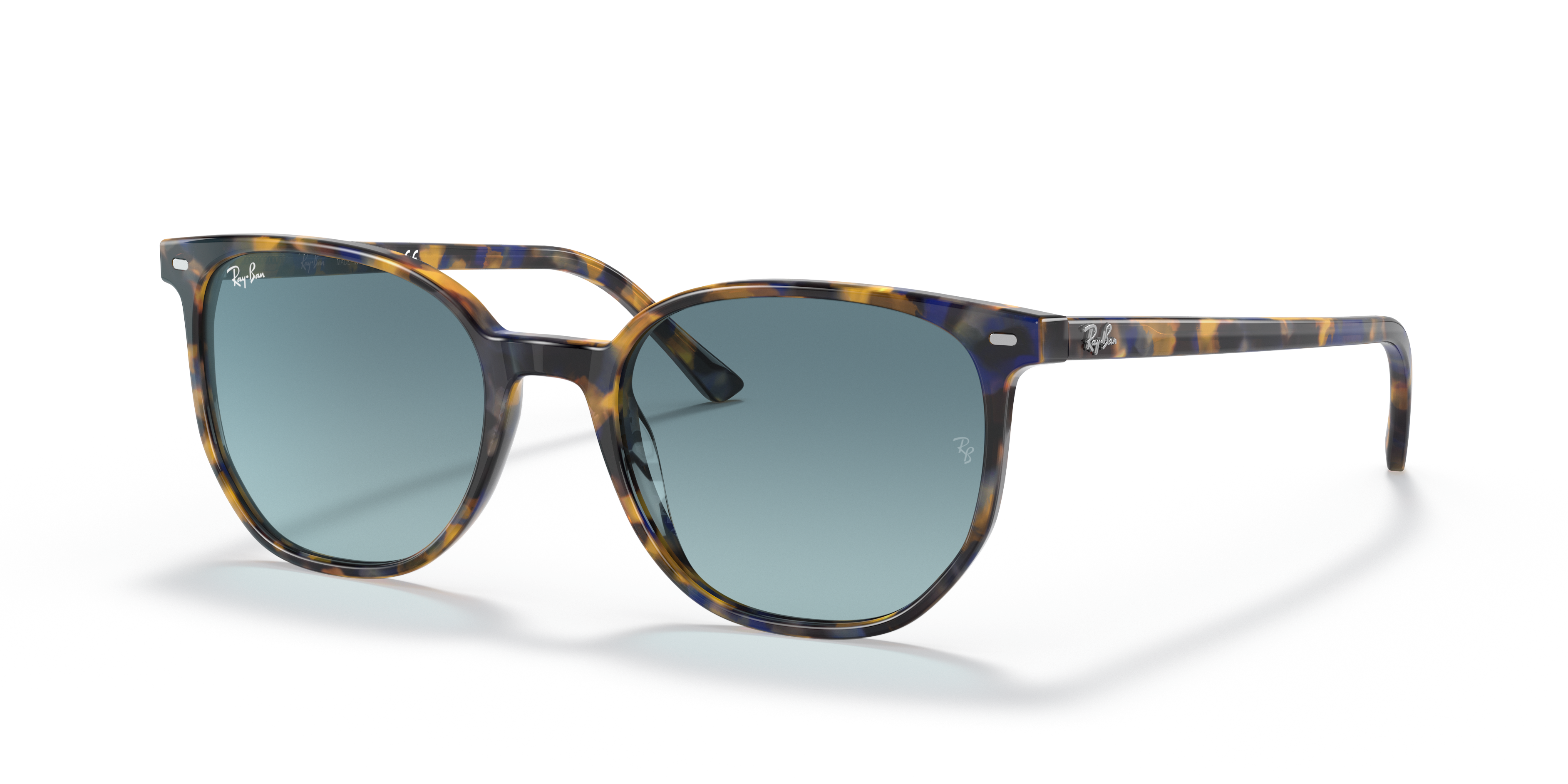 ELLIOT Polished Yellow & Blue Havana Frame Blue Gradient Lenses 52-19