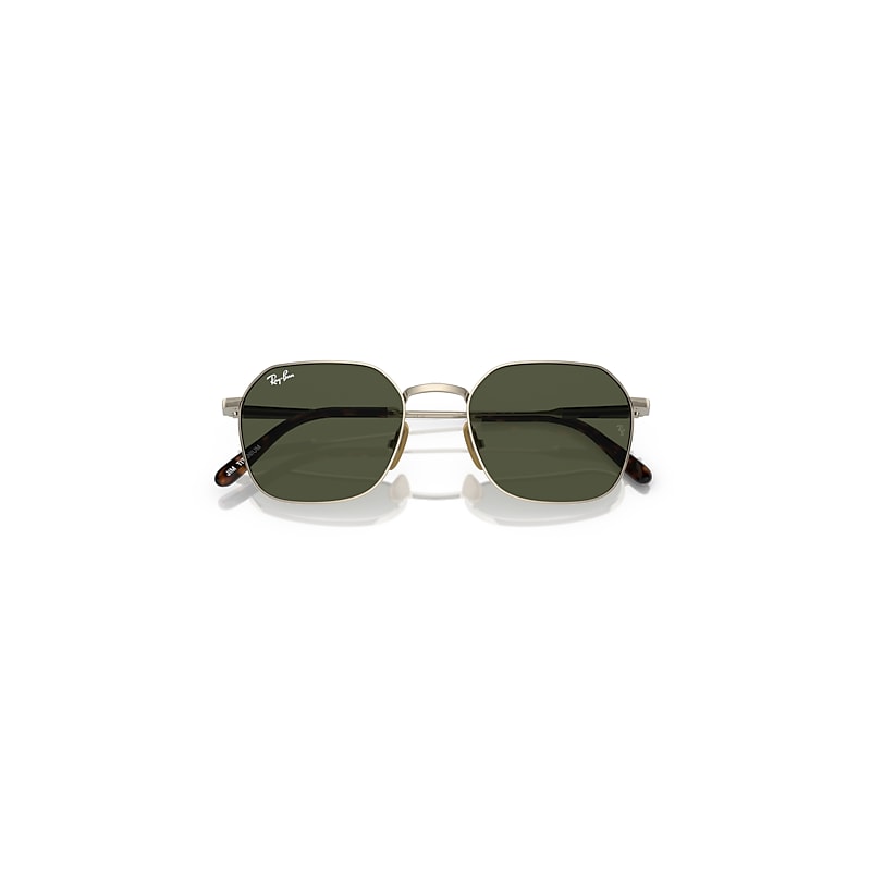 Ray-Ban Jim Titanium Sunglasses Arista Gold Frame Green Lenses 53-20