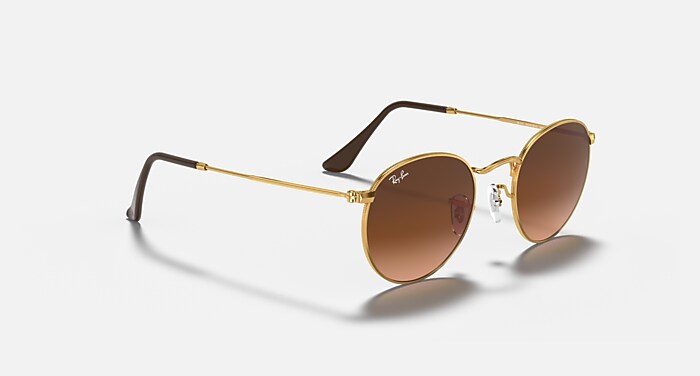 ROUND METAL Sunglasses in Light Bronze and Pink/Brown  display picture 2
