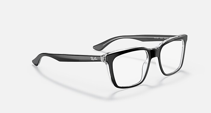 RB5391 OPTICS Eyeglasses with Black On Transparent Frame