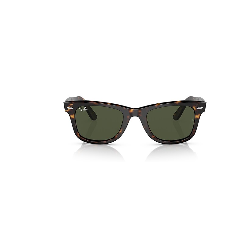 Ray Ban Original Wayfarer Bio-based Sunglasses Havana Frame Green Lenses 52-22 In Havana