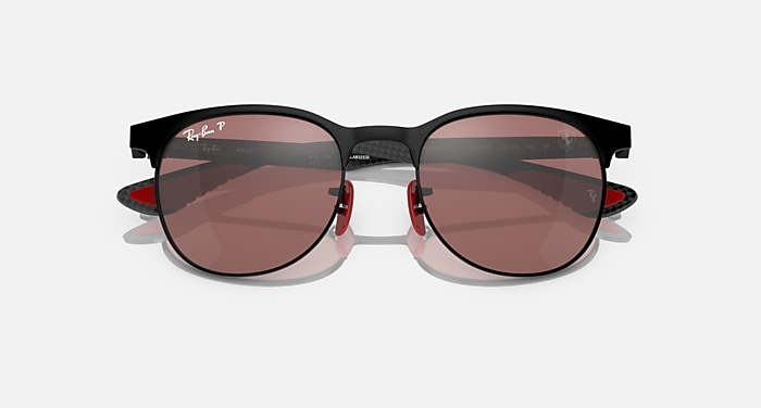 Ray-Ban Sunglasses Unisex Rb8327m Scuderia Ferrari Collection - Black Frame Silver Lenses 53-20 Polarized