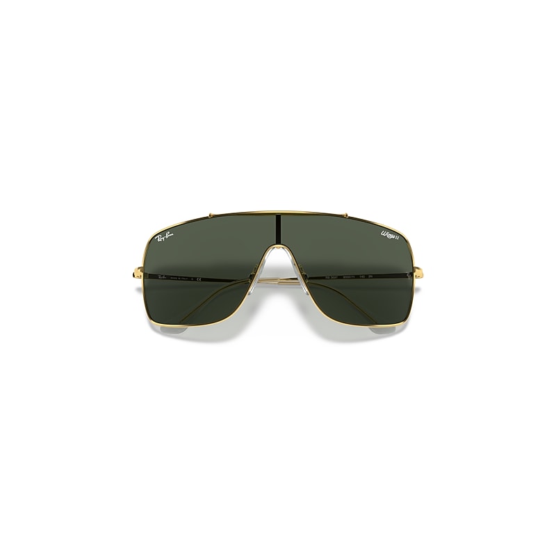 Ray-Ban Wings II Sunglasses Arista Gold Frame Green Lenses 01-35