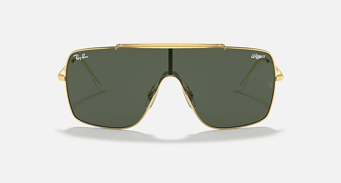Ray-Ban Sunglasses Wings II Gold Frame Green Lenses