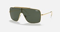 RayBan Arista Gold Dark Green Solid Color