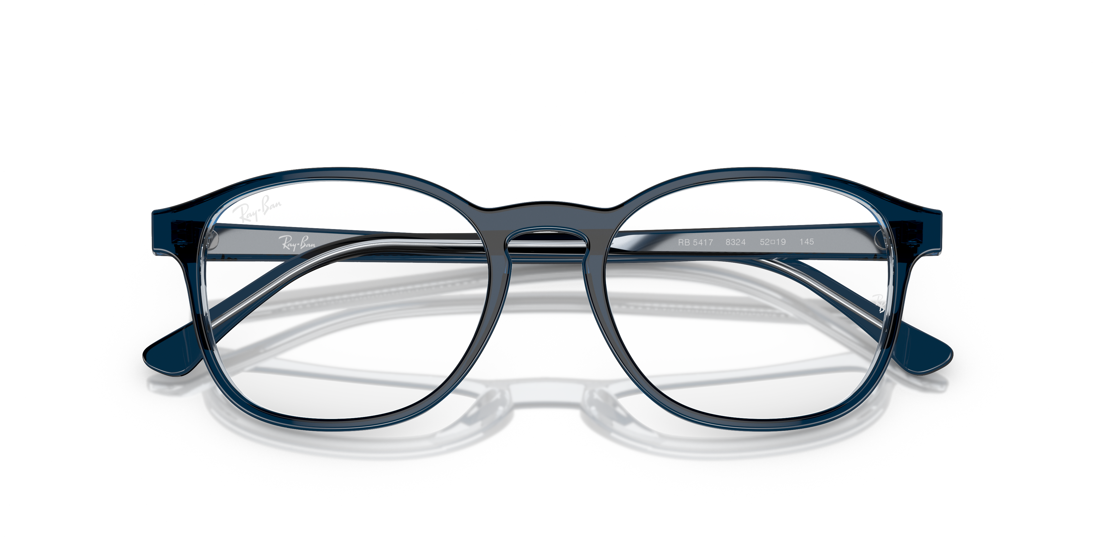 Ray-Ban Rb5417 Optics Eyeglasses Blue On Transparent Blue Frame Clear Lenses Polarized 52-19 147$