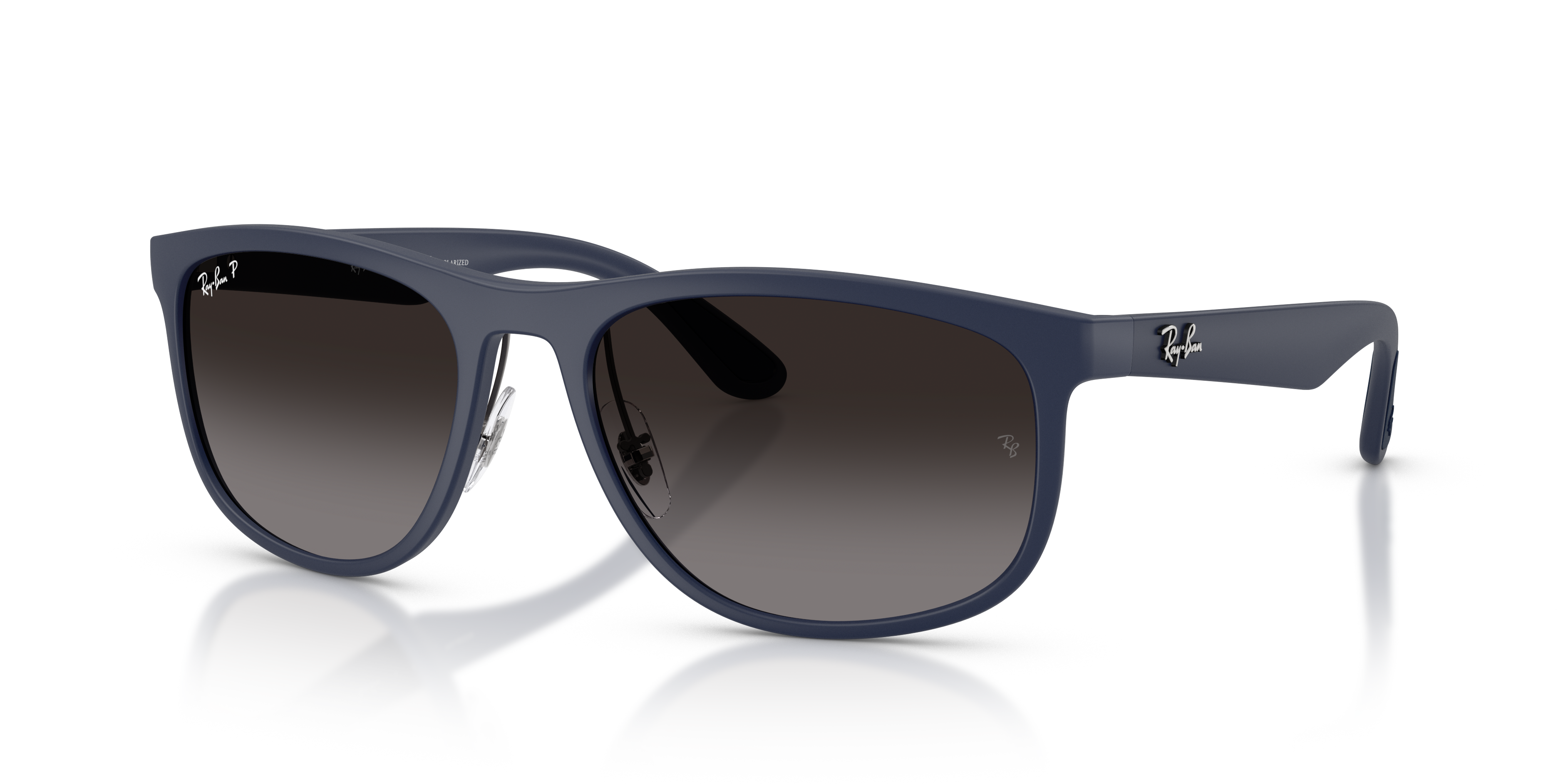 RB4468 LITEFORCE Matte Sand Dark Blue Frame Grey Gradient Polarized Lenses 59-18