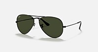 RayBan Svart G-15 Green Enfärgad