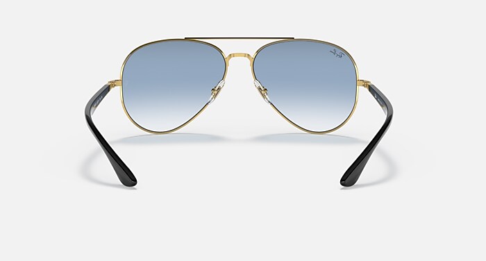 Ray-Ban Rb3675 Sunglasses Black Frame Blue Lenses 58-14