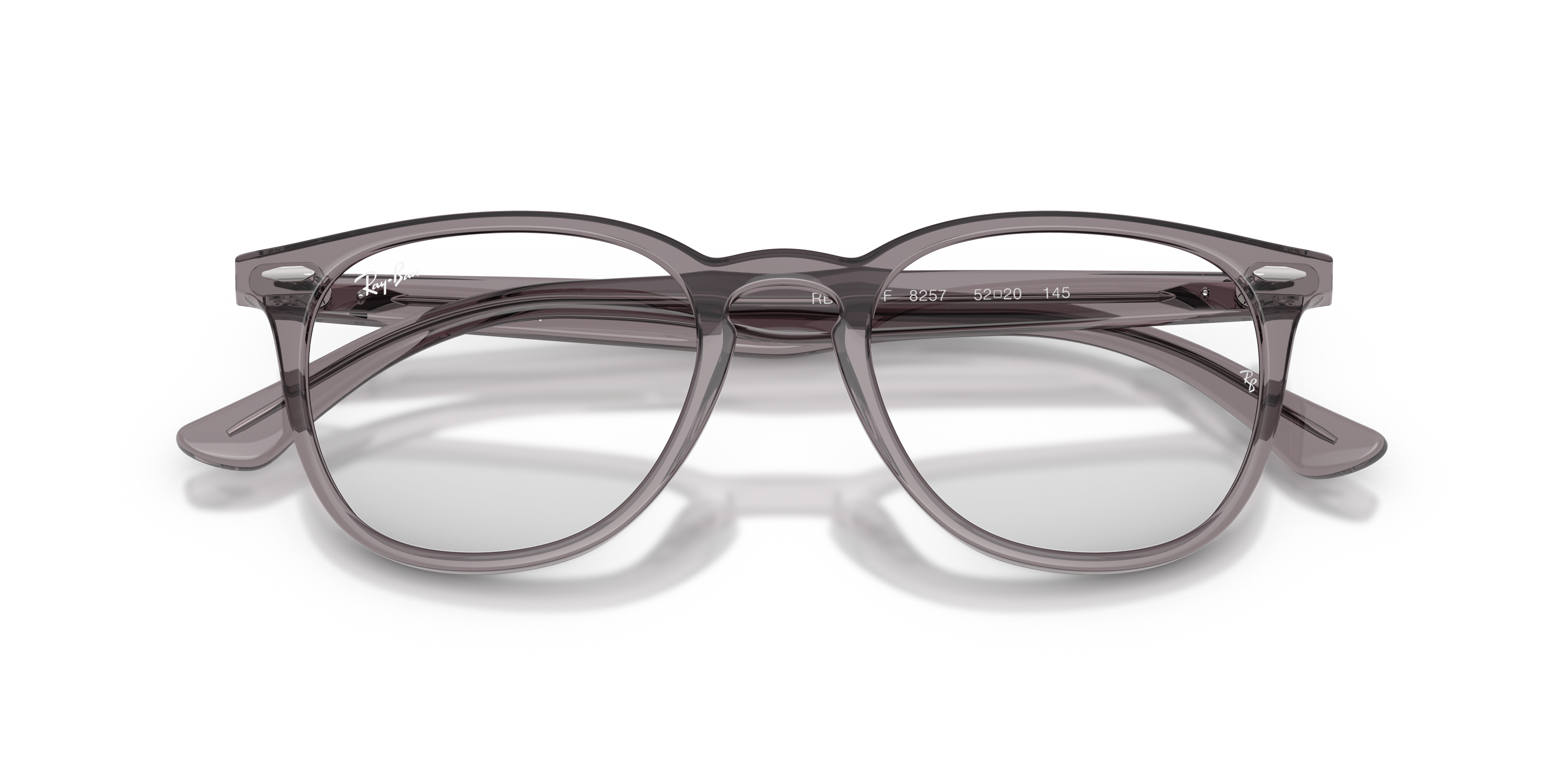 Ray-Ban Rb7159 Optics Eyeglasses Transparent Grey Frame Clear Lenses Polarized 52-20 222$