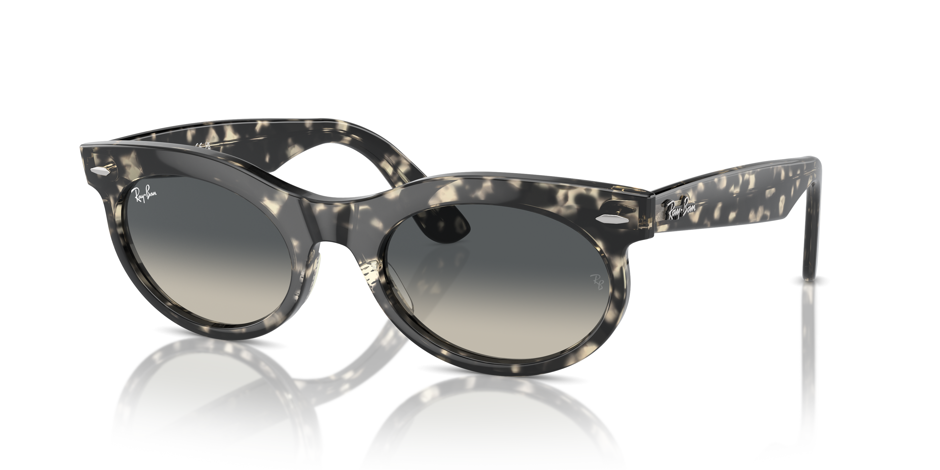 WAYFARER OVAL Polished Grey Havana Frame Grey Lenses 50-22