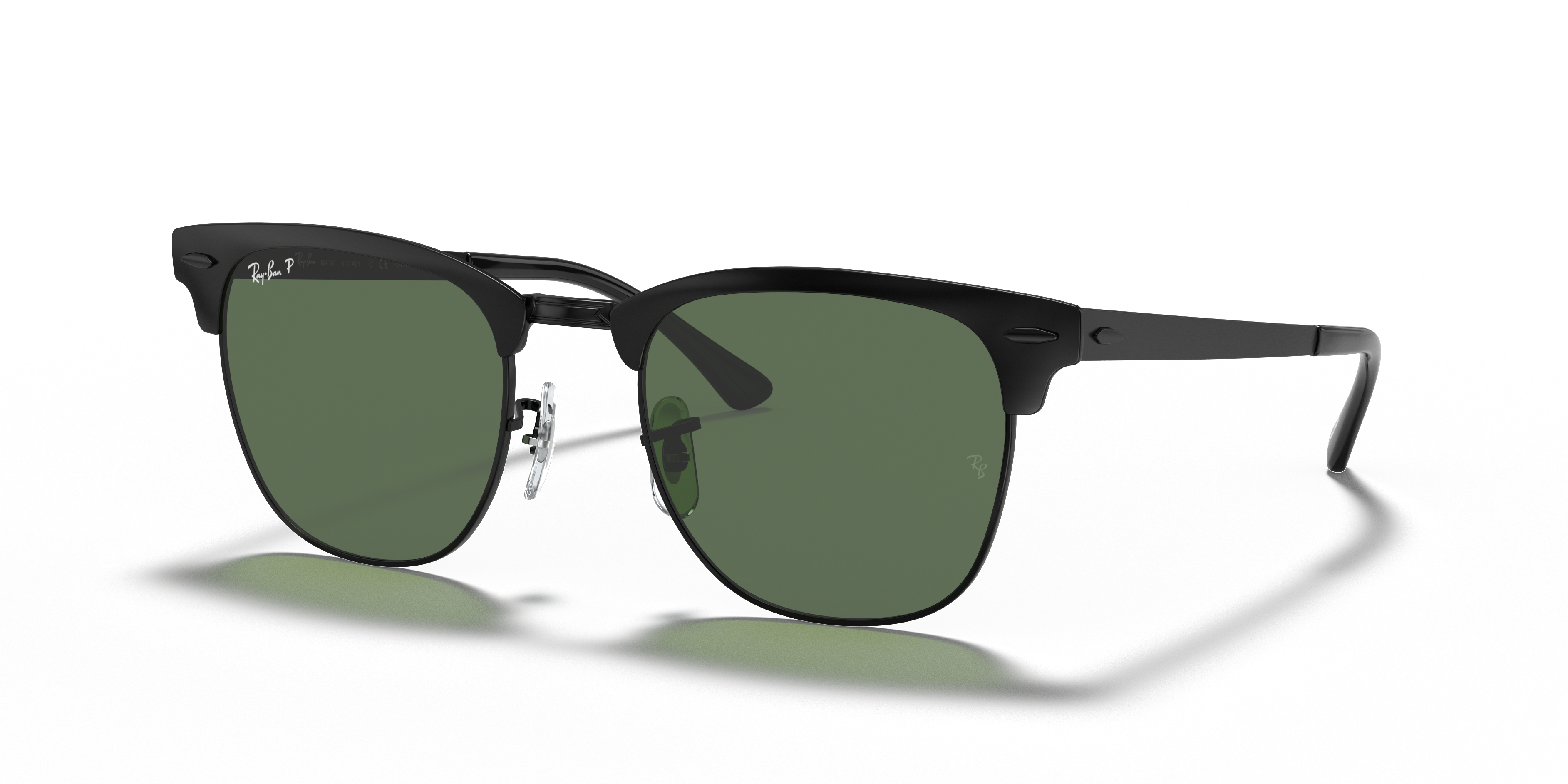 CLUBMASTER METAL Matte Black Frame G-15 Green Lenses 51-21