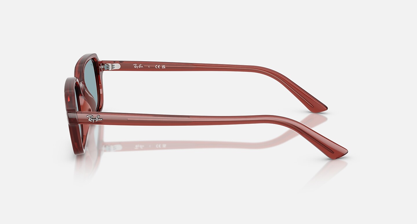 Ray-Ban Sunglasses Unisex Zuri Bio-based - Rosty Brown Frame Blue Lenses 49-19