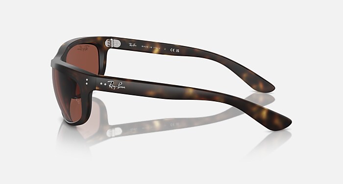 Ray-Ban Sunglasses Balorama Havana Frame Red Lenses