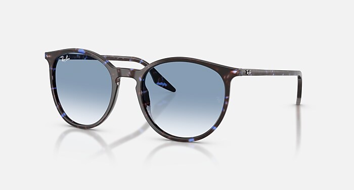 レイバン 偏光サングラス ハバナ アジアンFIT RB2204F 1393/57 RB2204 Sunglasses in Havana Blue Turtle and Clear Gradient Blue