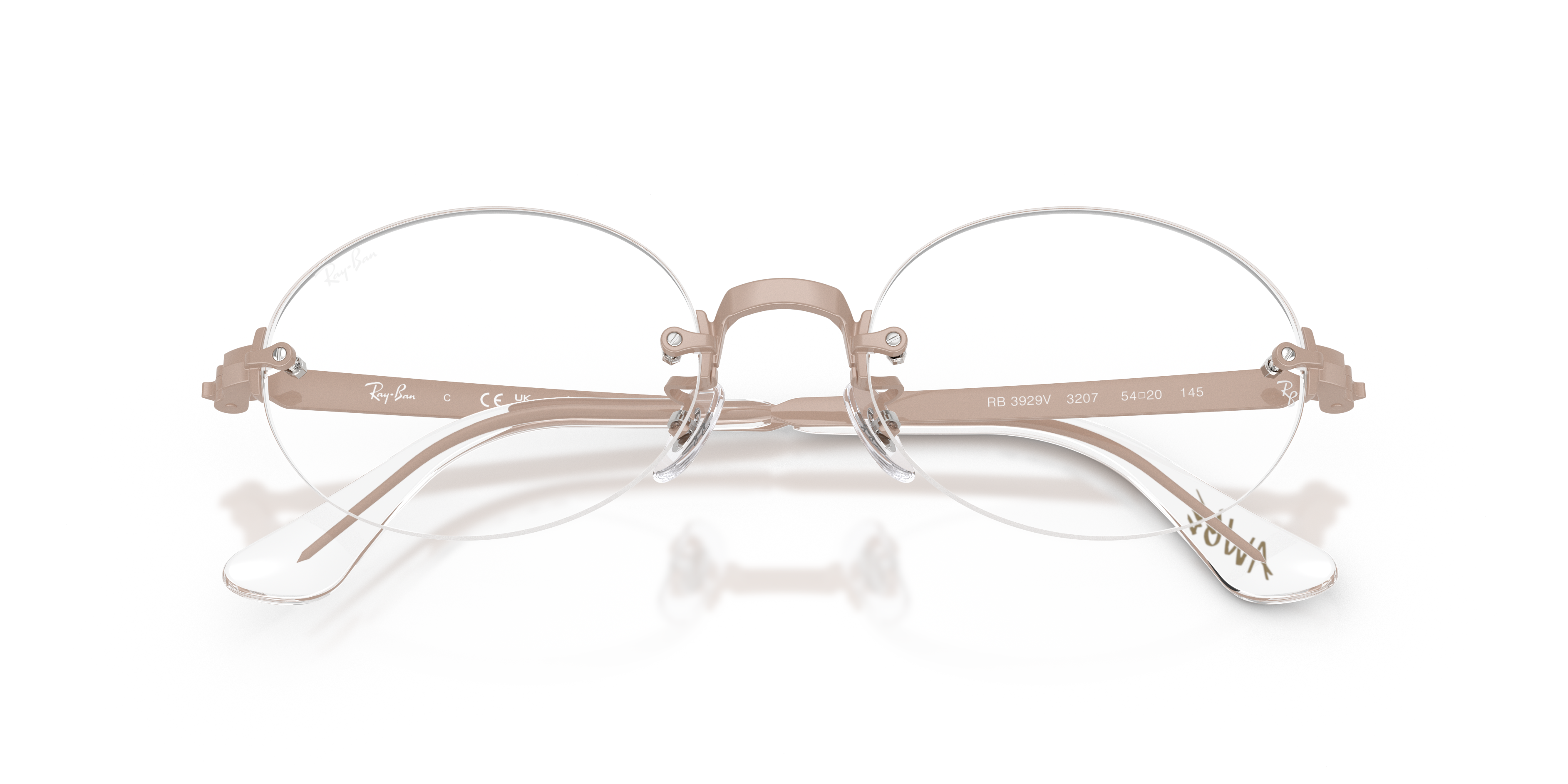Ray-Ban Rb3929v Optics By Aap Rocky Eyeglasses Light Pink Frame Clear Lenses Polarized 52-20 249$