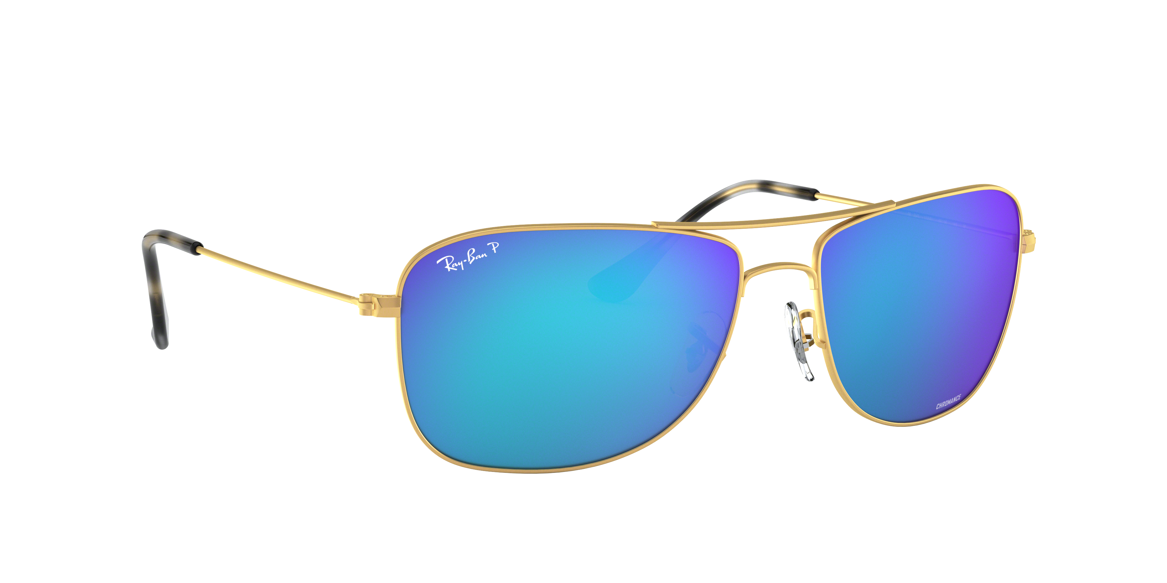 ray ban gold blue