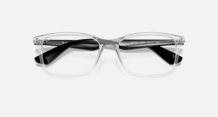 Ray-Ban Eyeglasses Unisex Rb7047 Optics Prescription - Brown Frame Clear Lenses 54-17 Polarized