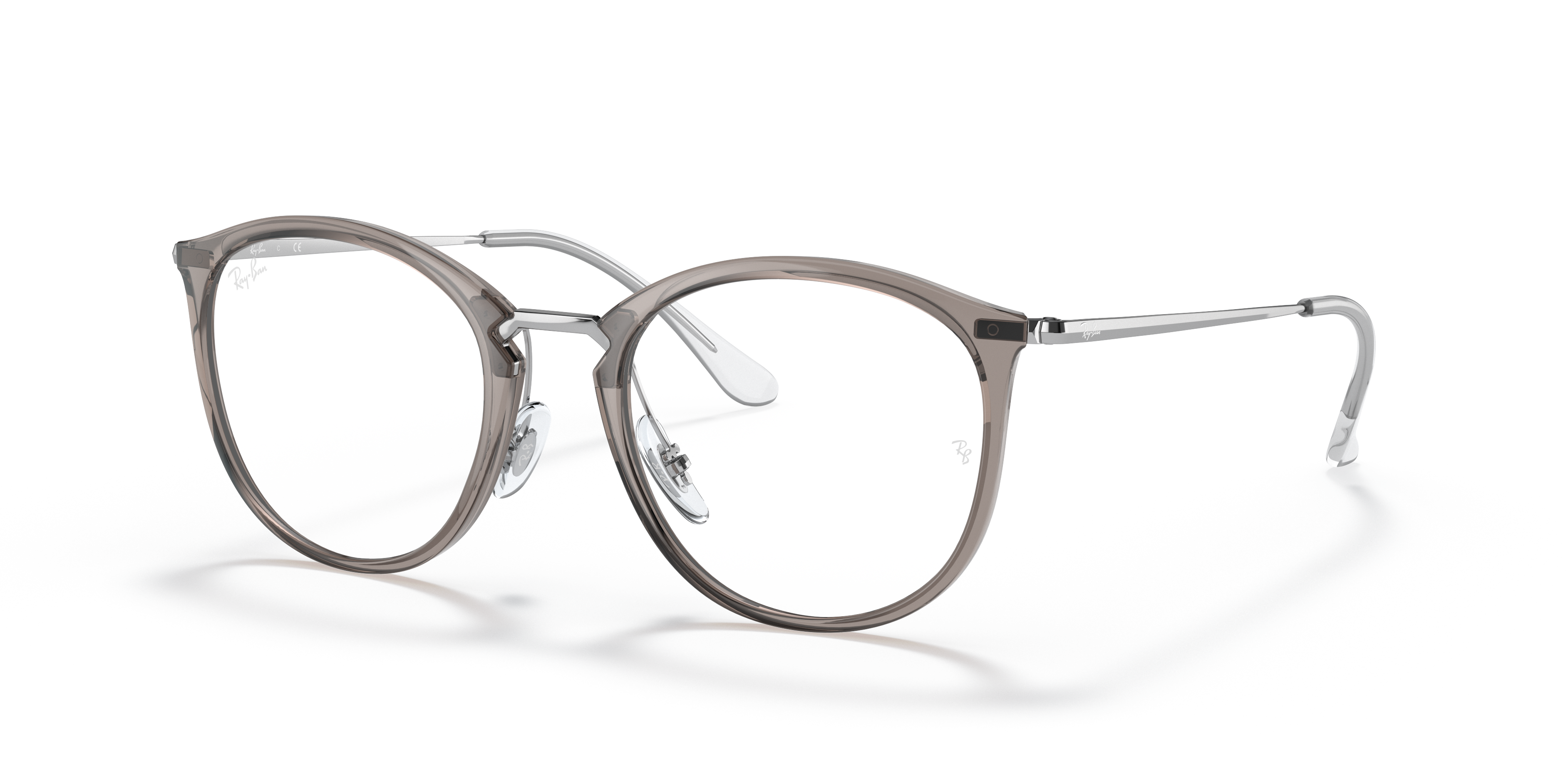 RB7140 OPTICS Polished Transparent Grey Frame Clear Lenses 49-20