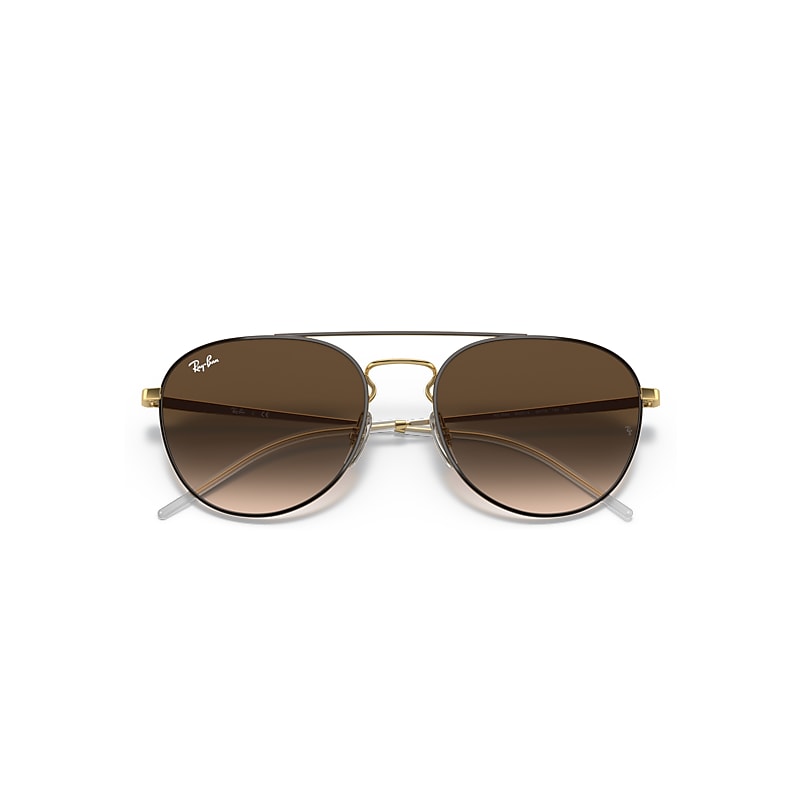 Ray-Ban Rb3589 Sunglasses Brown On Gold Frame Brown Lenses 55-18