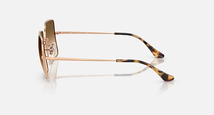SQUARE 1971 CLASSIC Sunglasses in Rosegold and Clear Gradient