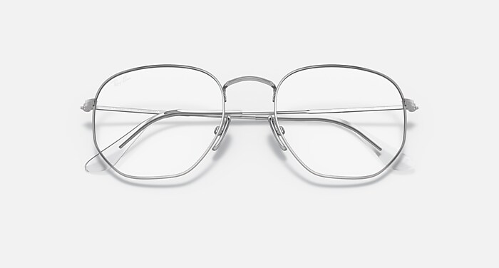 【高級モデル】Ray-Ban Hexagonal RB8148 silver HEXAGONAL TITANIUM Sunglasses in Silver and Black - RB8148