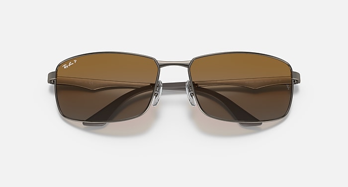 Ray-Ban Sunglasses Man Rb3498 - Gunmetal Frame Brown Lenses 61-17 Polarized