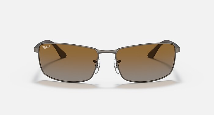 Ray-Ban Sunglasses Man Rb3498 - Gunmetal Frame Brown Lenses 61-17 Polarized